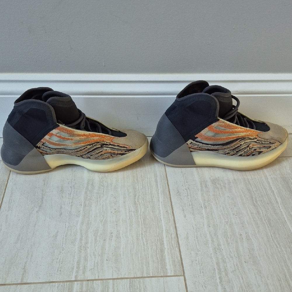 Yeezy Quantum 'Flash Orange Boys Sneakers in Black, Orange, and Cream Tones